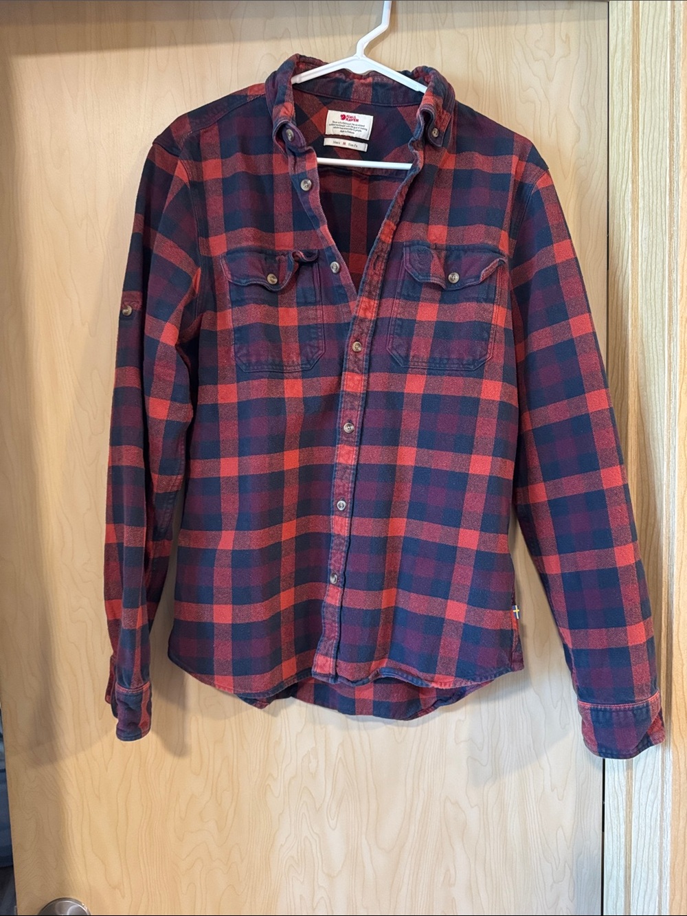 Fjallraven Skog Slim Fit Plaid Flannel Shirt Size M: Slim Fit